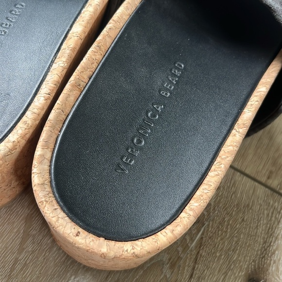 Veronica Beard Dresdyn Platform Cork Slide Sandal in Leopard Suede - Picture 6 of 10